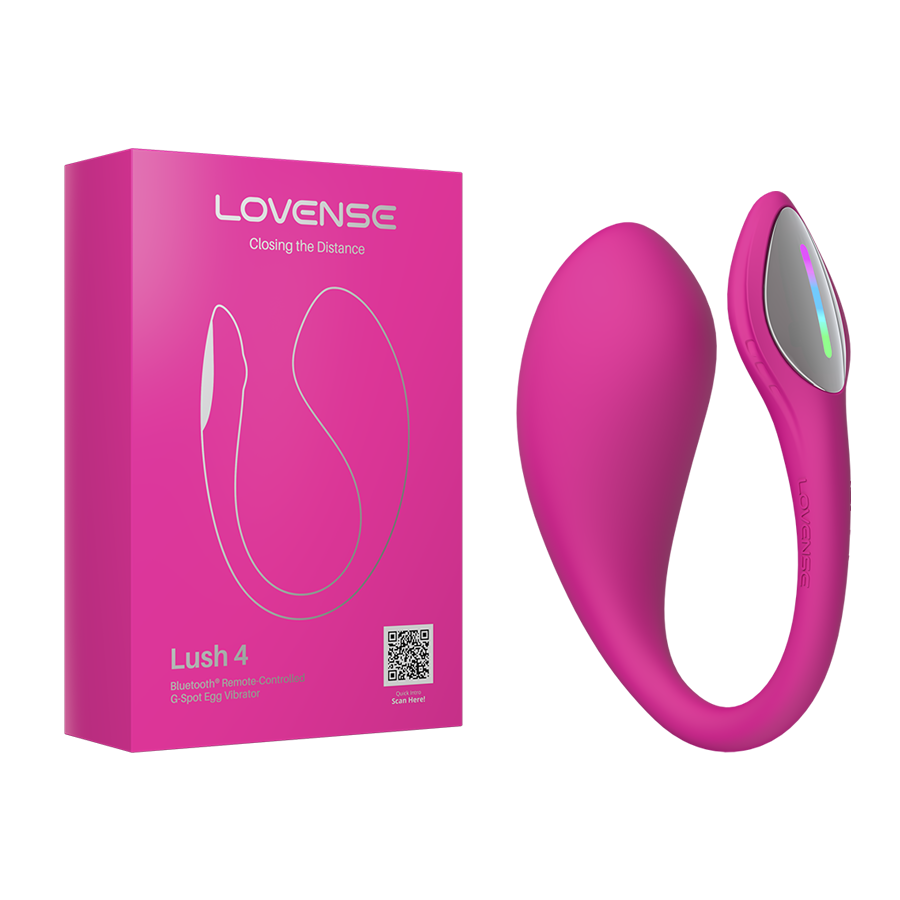 Vibrador vaginal para el punto G Lovense Lush 4, genera mas tokens en tus transmisiones, el juguete reacciona con los tokens
