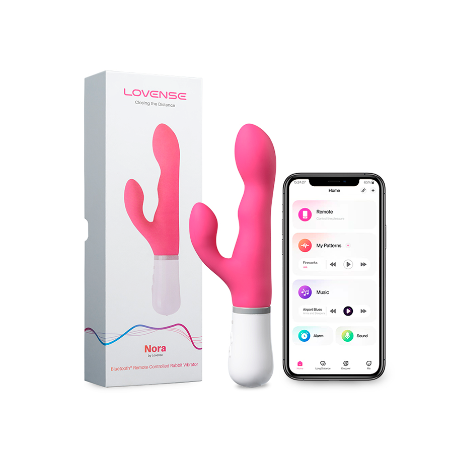 El primer vibrador rabbit Bluetooth Lovense Nora diseñado para estimular punto G, genera más tokens en paginas webcam