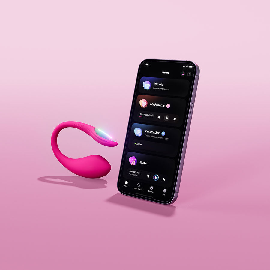 Vibrador vaginal para el punto G Lovense Lush mini, más facil de insertar y sacar, para quienes buscan comodidad, con luces de colores que reaccionan con lso tokens