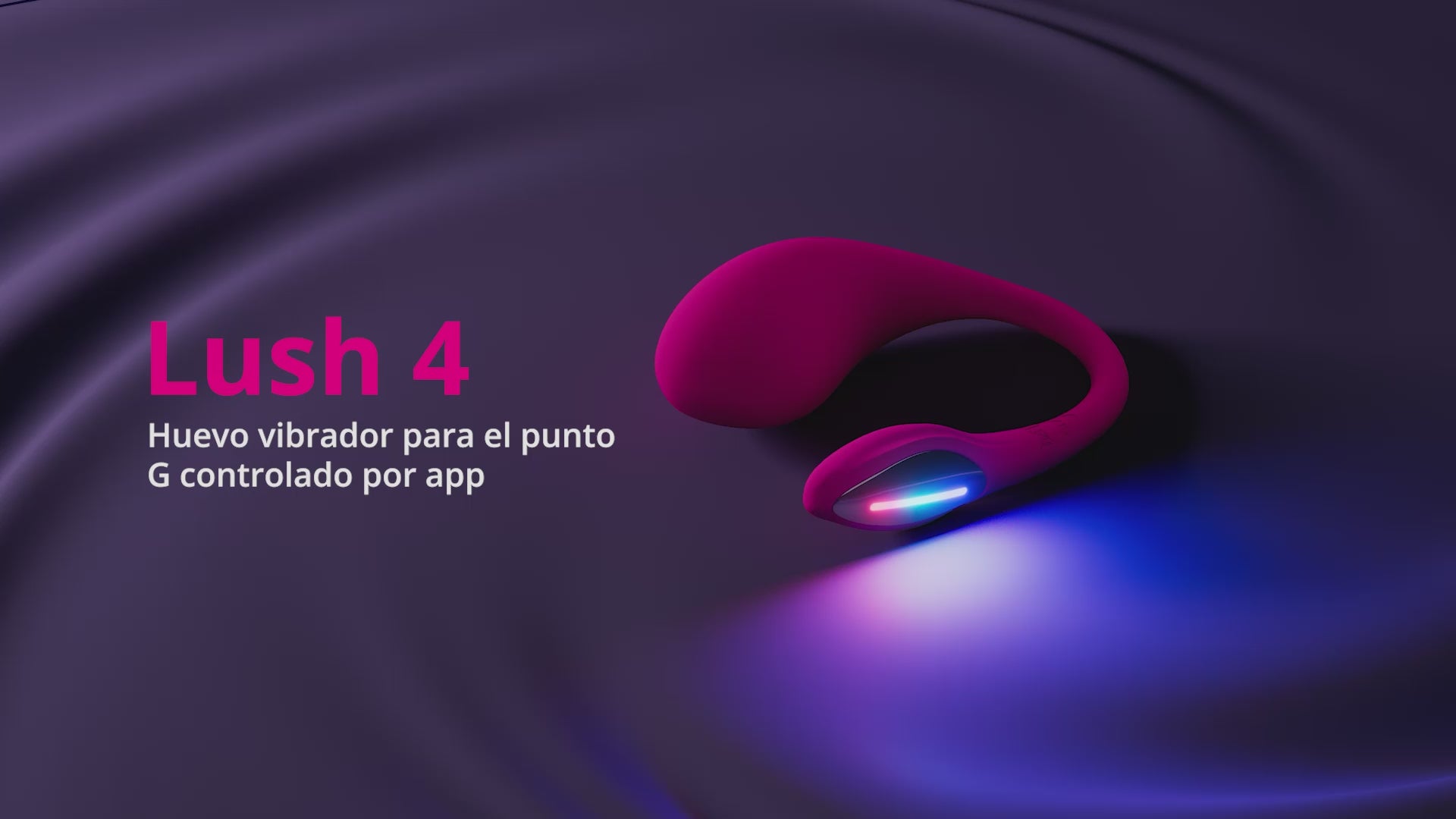 Vibrador vaginal para el punto G Lovense Lush 4, genera mas tokens en tus transmisiones, el juguete reacciona con los tokens y muestra luces de colores